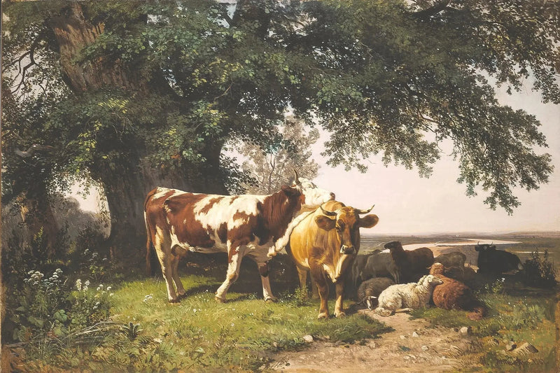 Rebaño bajo los árboles - Ivan Chichkine