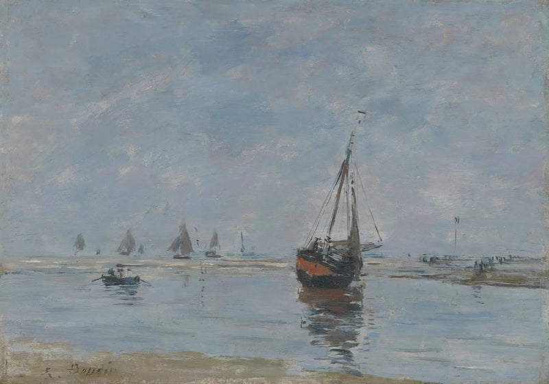 Trouville a marea baja - Eugène Boudin