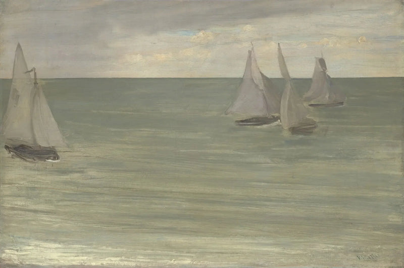 Trouville (Gris y Verde, el mar de plata) - James Abbott McNeill Whistler