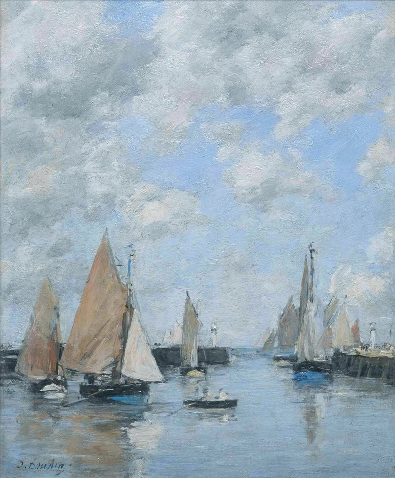 Trouville, el muelle en marea alta - Eugène Boudin