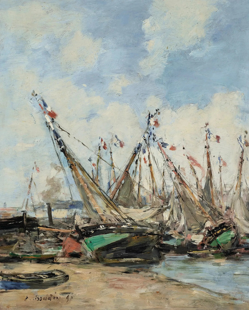 Trouville el puerto veleros ecos - Eugène Boudin