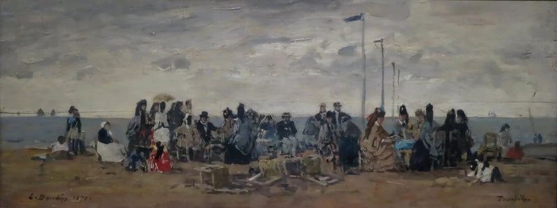 Trouville. Escena de playa - Eugène Boudin