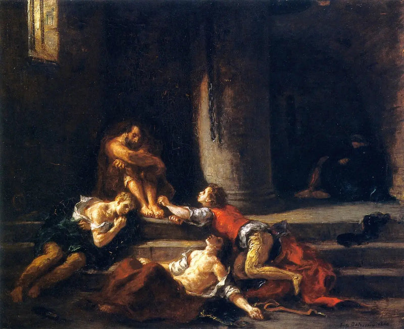 Ugolin y sus hijos - Eugène Delacroix