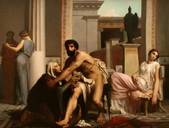Ulises reconocido por su nodriza a su regreso de Troya - Bouguereau