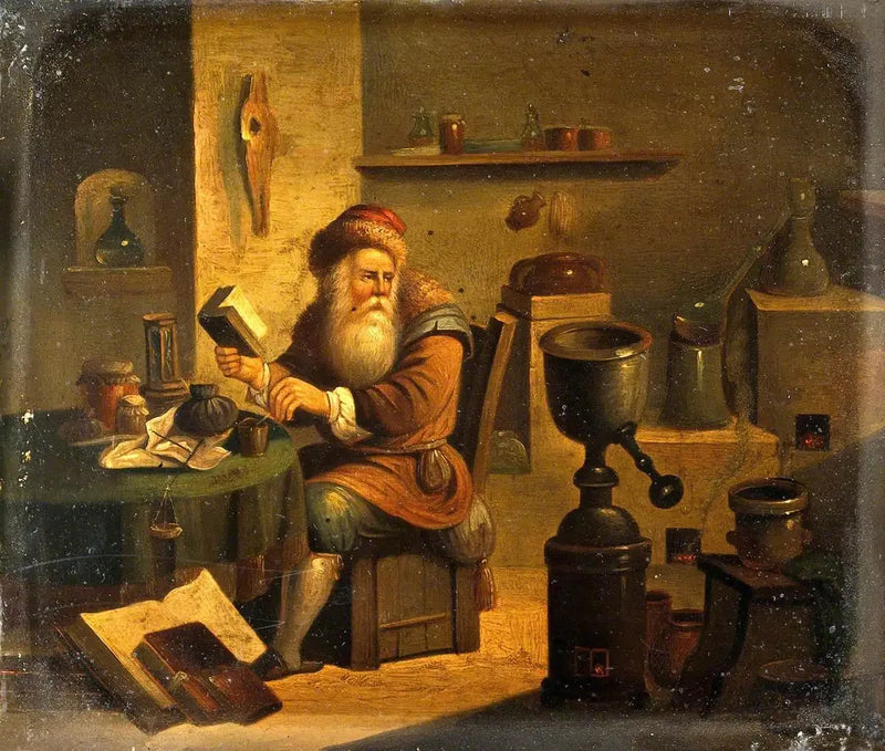 Un alquimista en su laboratorio - David Teniers el Joven