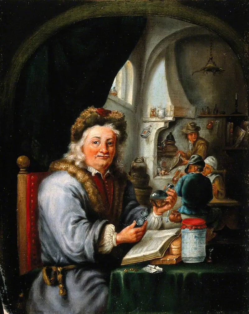 Un alquimista en su laboratorio - David Teniers el Joven