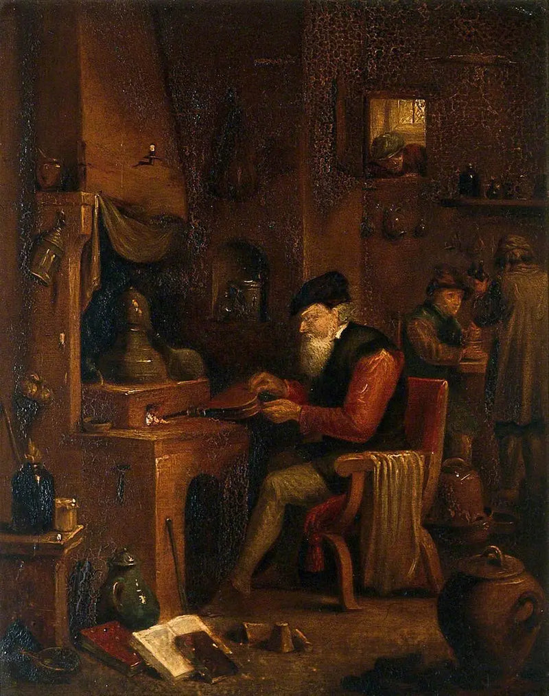 Un alquimista en su laboratorio - David Teniers el Joven