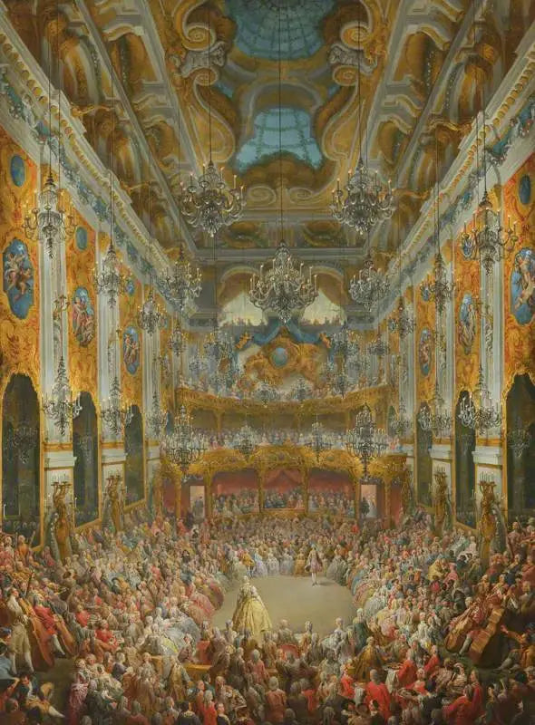 Un bal dado por el duque de Nivernais con motivo del nacimiento del Delfín - Giovanni Paolo Panini