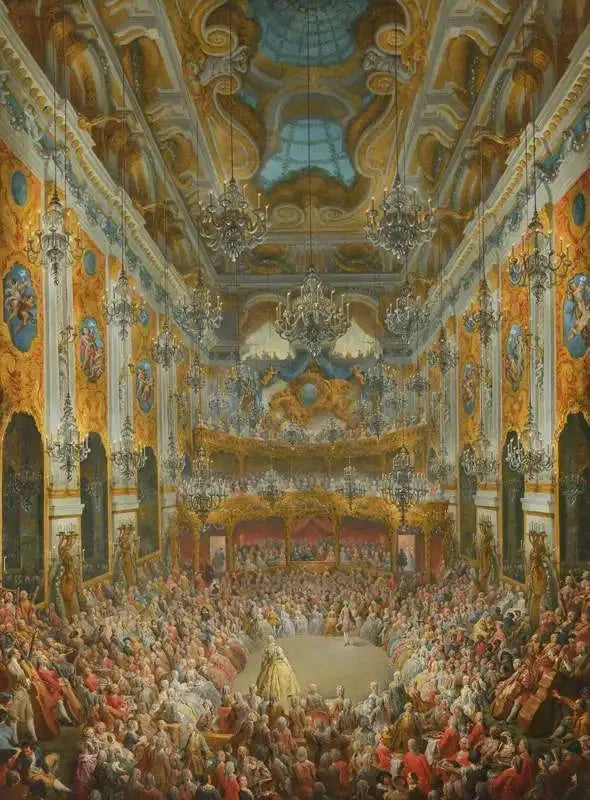 Un bal dado por el duque de Nivernais con motivo del nacimiento del Delfín - Giovanni Paolo Panini