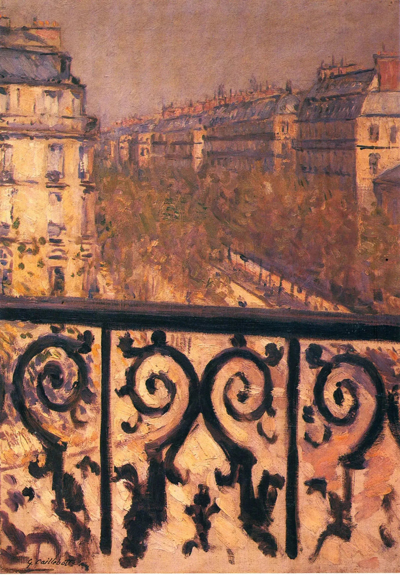 Un balcón en París - Gustave Caillebotte