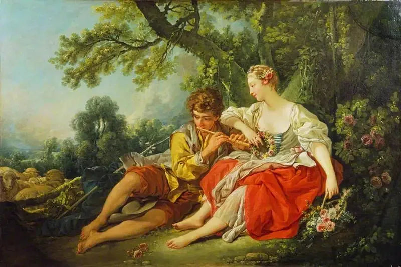 Un pastor canta a una pastora - François Boucher