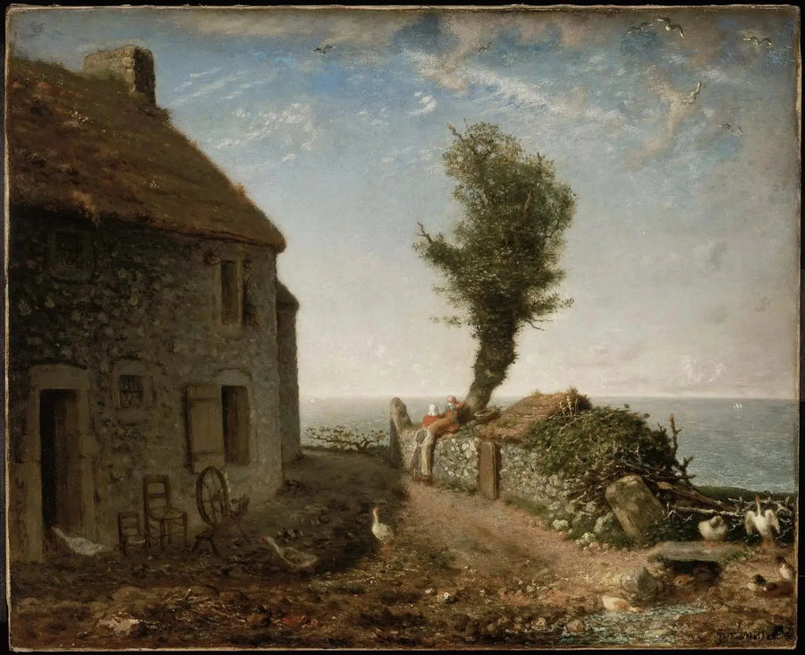 Un fragmento del pueblo de Gréville - Jean-François Millet