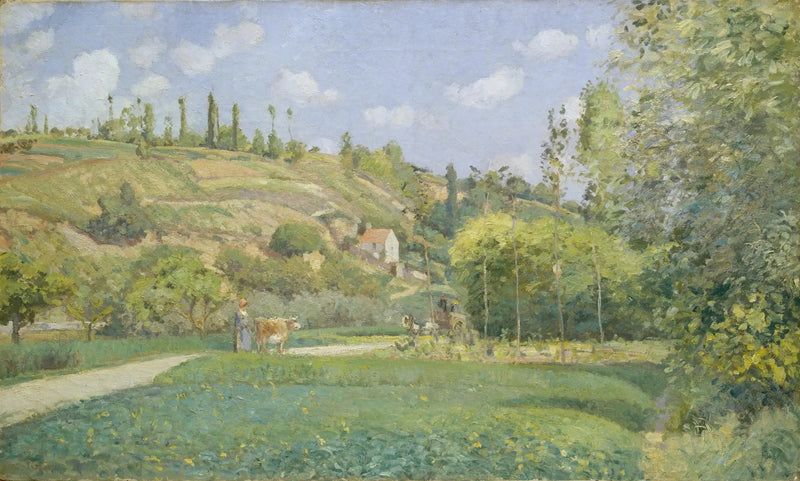 Un boyero en Valhermeil, Auvers-sur-Oise - Camille Pissarro
