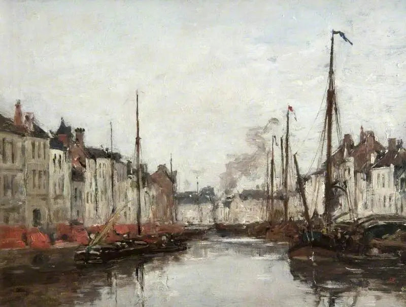 Un canal holandés - Eugène Boudin