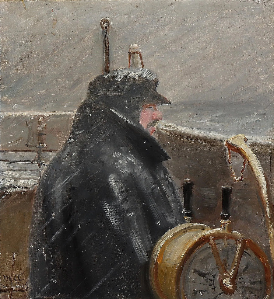 Un capitán en el puente. -Michael Peter Ancher