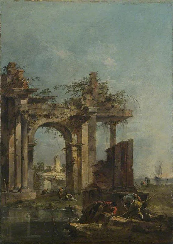 Un capricho con ruinas junto al mar - Francesco Guardi
