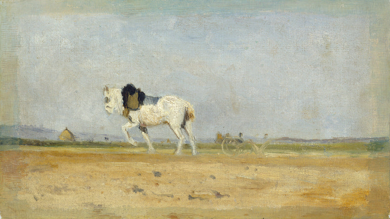 Un caballo de arar en un campo - Stanislas Lépine