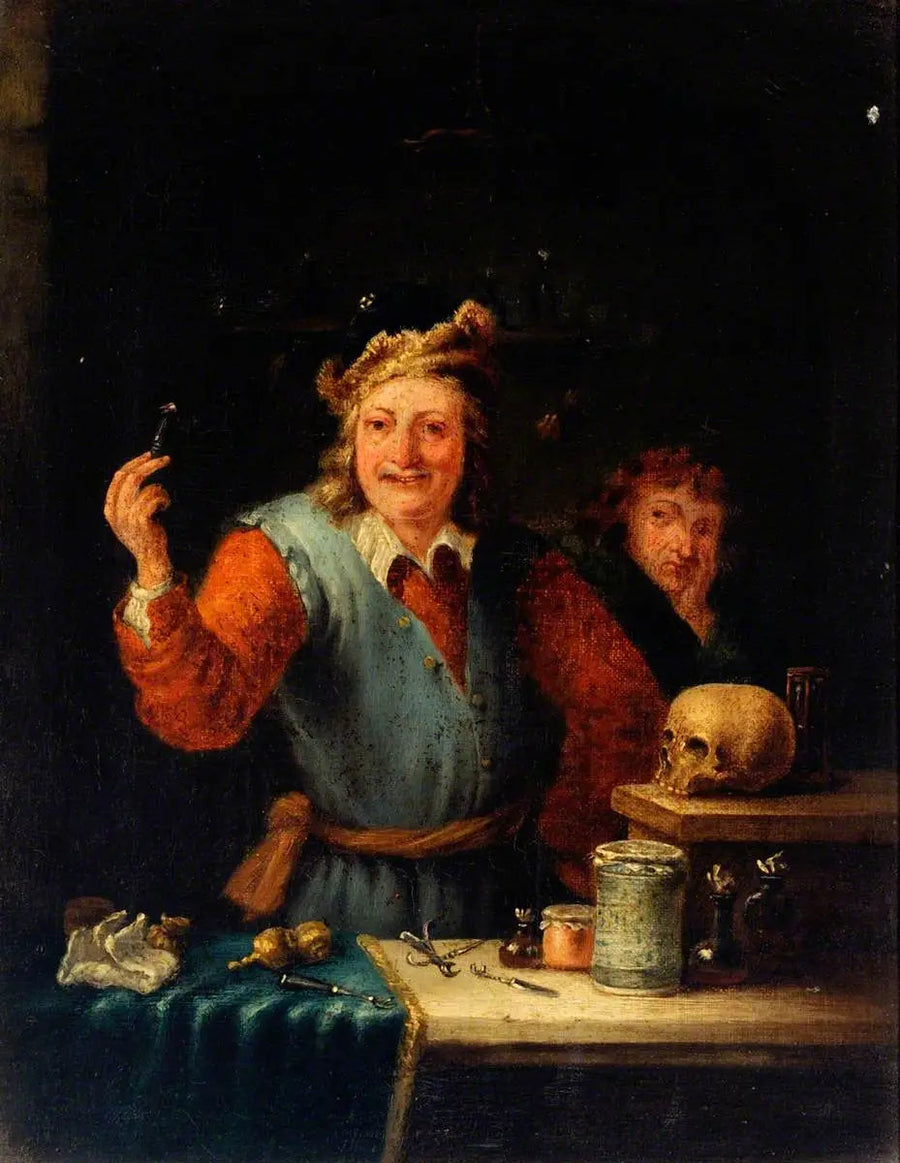 Un cirujano muestra un diente que ha extraído - David Teniers el Joven