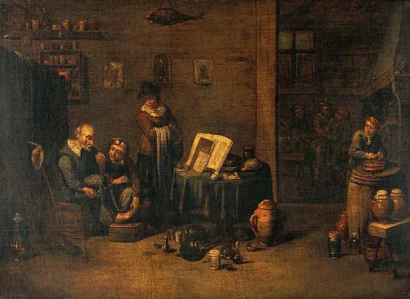 Un cirujano operando el pie - David Teniers el Joven