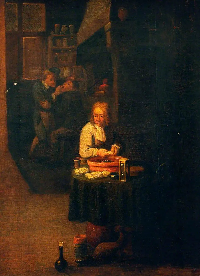 Un cirujano prepara un yeso - David Teniers el Joven