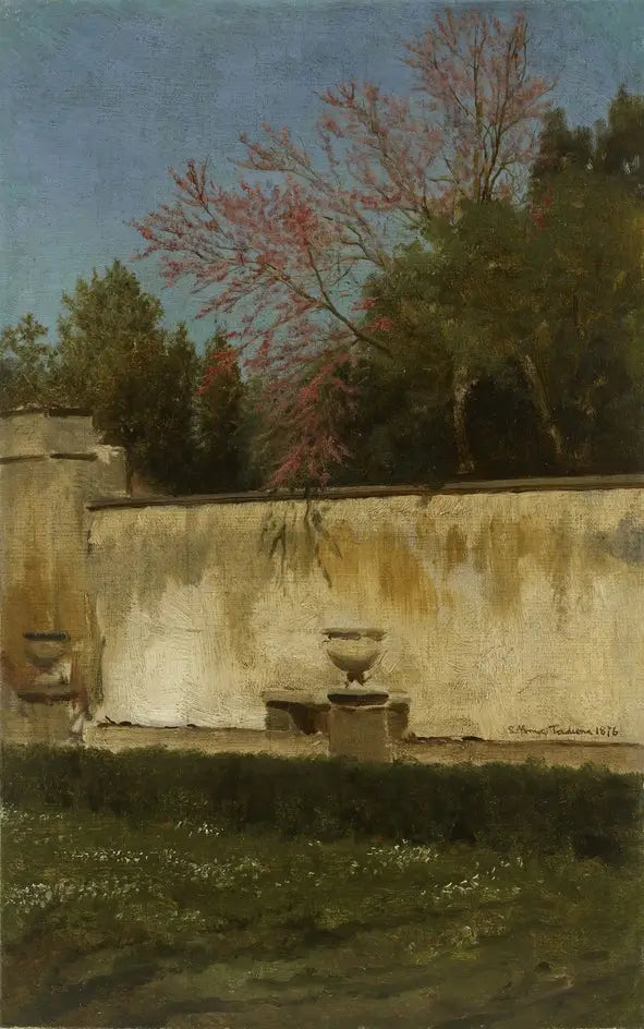 Un rincón de los jardines de la Villa Borghese - Lawrence Alma-Tadema