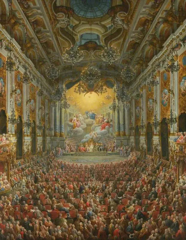 Un concierto dado por el duque de Nivernais con motivo del nacimiento del Delfín - Giovanni Paolo Panini