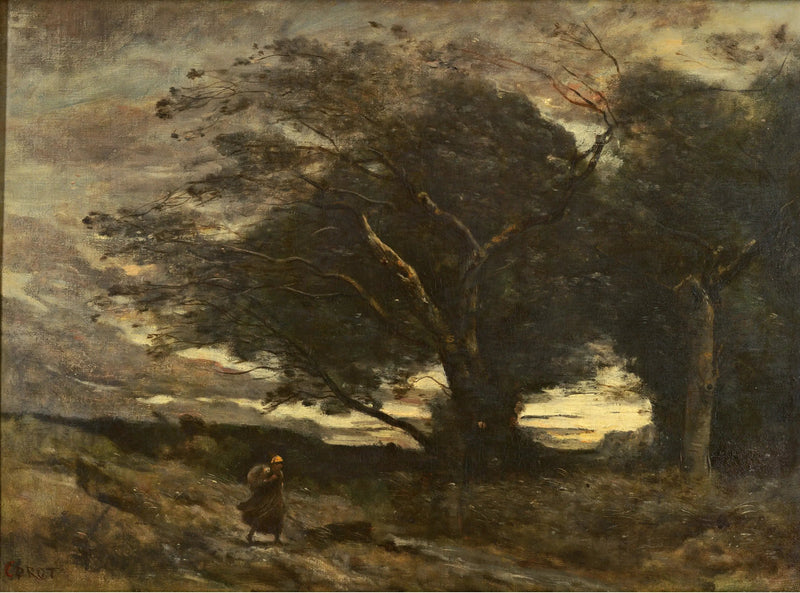 Una ráfaga de viento - Jean-Baptiste Camille Corot