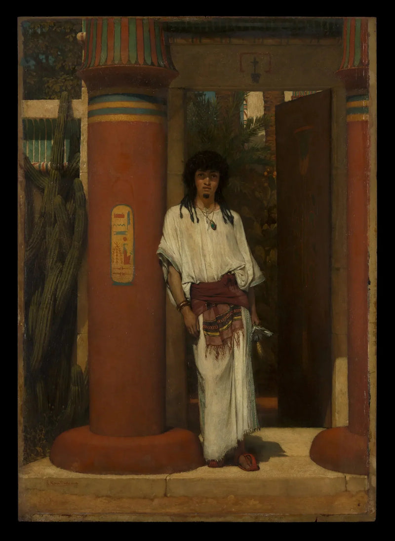 Un egipcio en una puerta - Lawrence Alma-Tadema