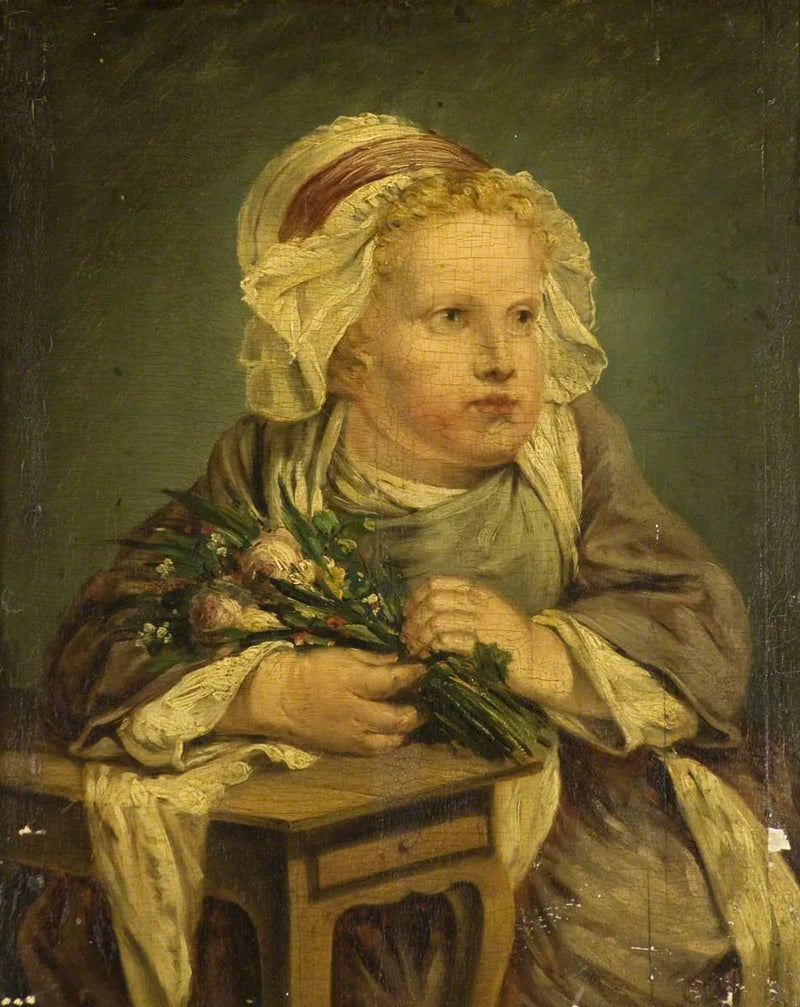 Un niño con un ramo de flores - Jean-Baptiste Greuze
