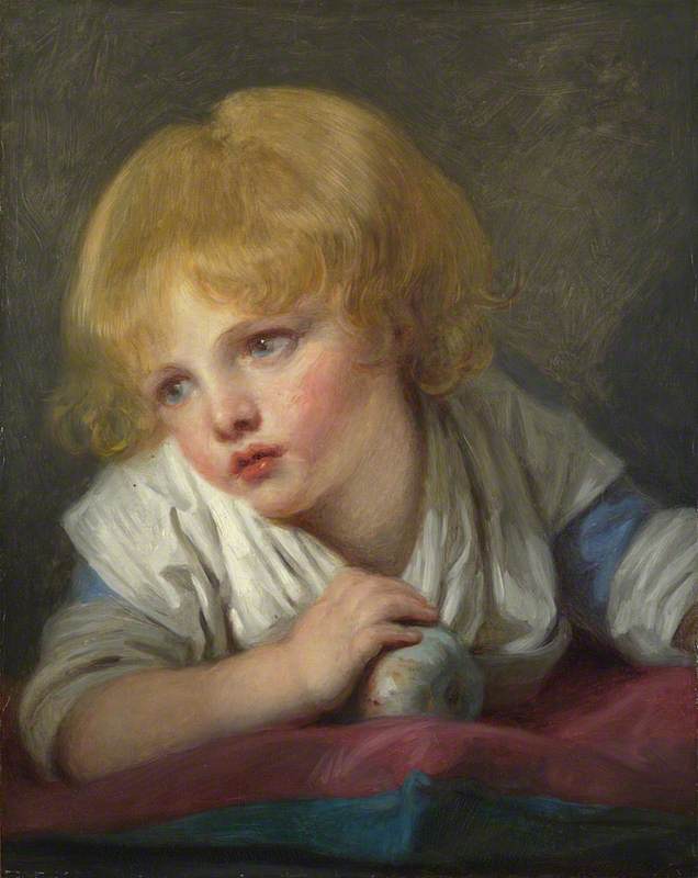 Un niño con una manzana - Jean-Baptiste Greuze