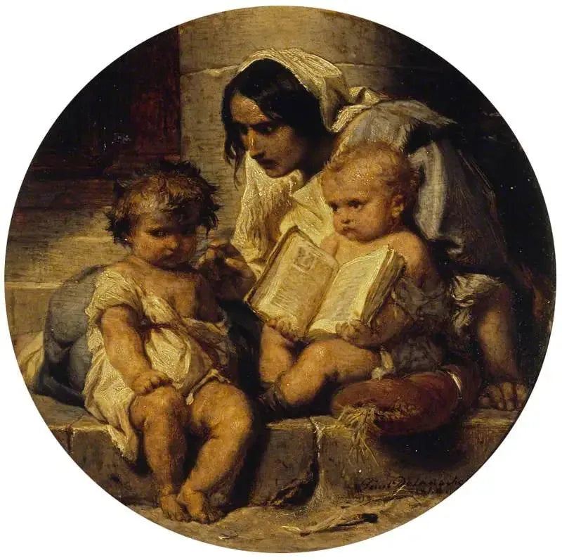 Un niño que aprende a leer - Paul Delaroche