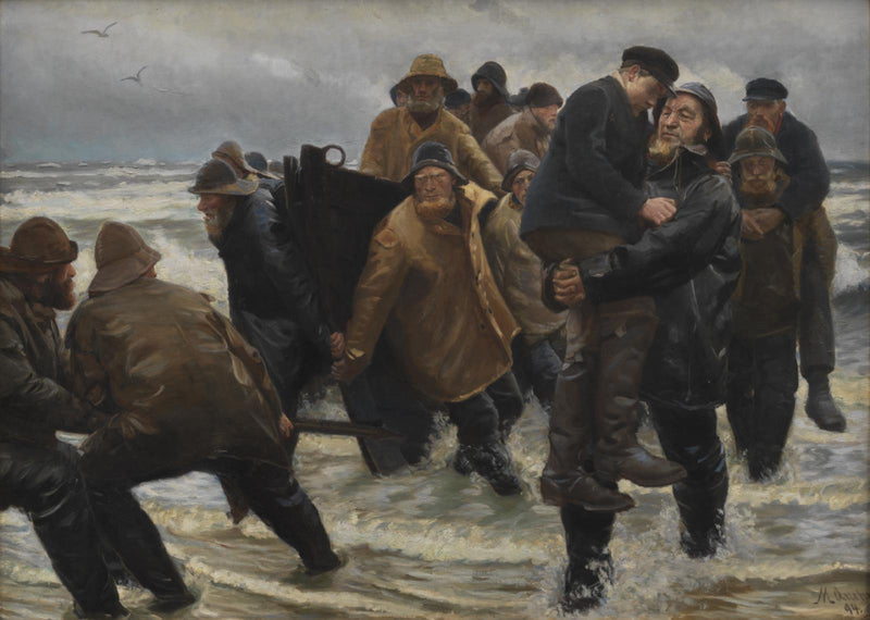 Una tripulación rescatada - Michael Peter Ancher