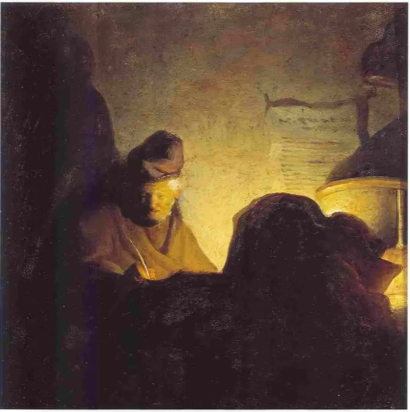 Un erudito a la luz de las velas - Rembrandt