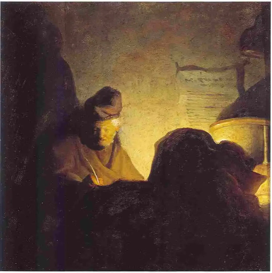 Un erudito a la luz de las velas - Rembrandt