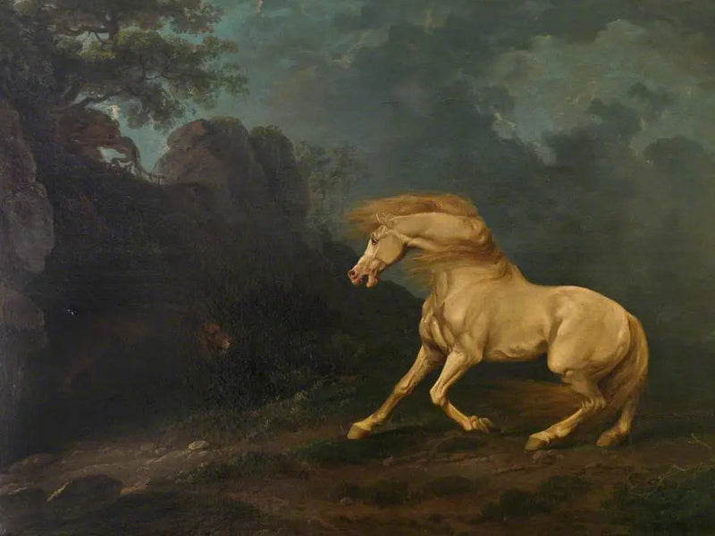 Un semental sorprendido por un león - George Stubbs