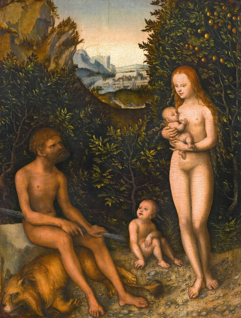 Un fauno y su familia - Lucas Cranach el Viejo