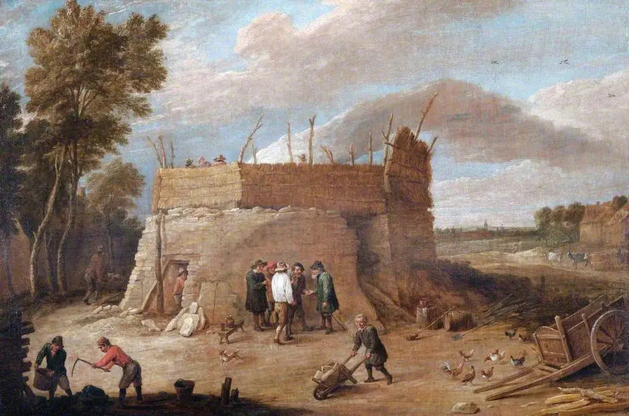 Un horno de cal con personajes - David Teniers el Joven