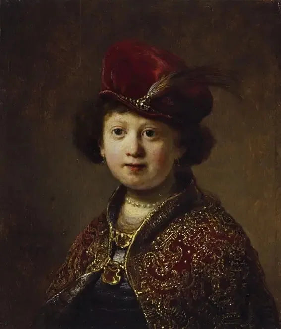 Un niño en traje fantasioso - Rembrandt