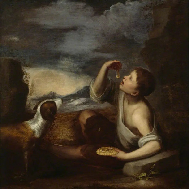 Un niño español con un perro - Bartolomé Esteban Murillo