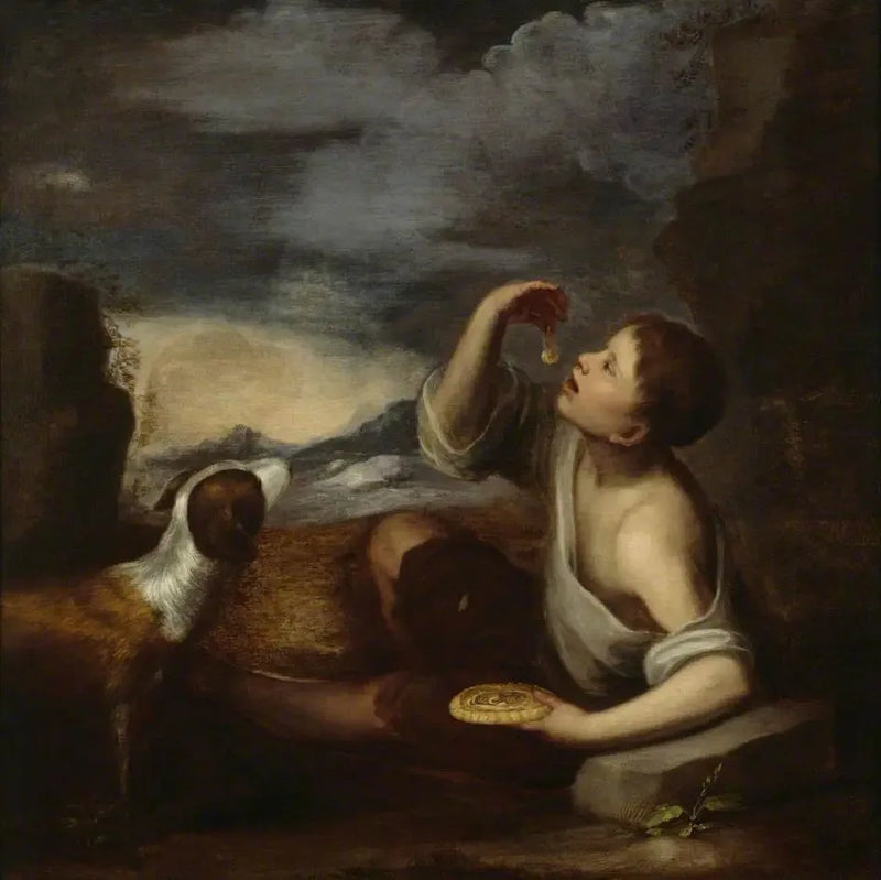 Un niño español con un perro - Bartolomé Esteban Murillo