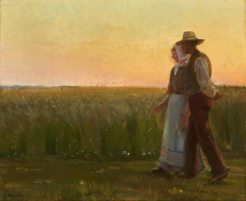 Un niño y una niña. - Anna Ancher