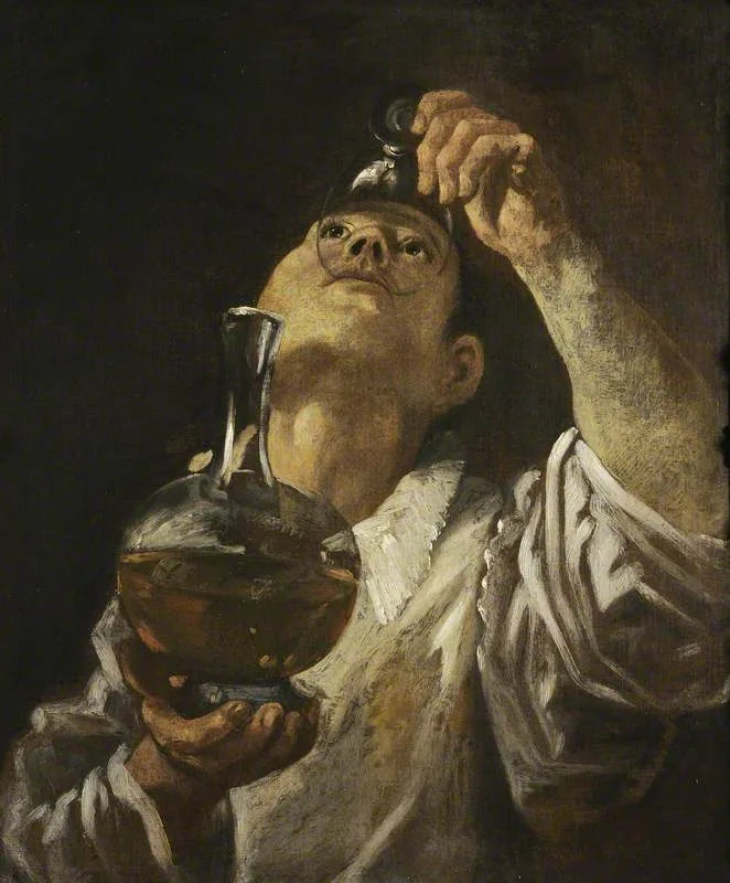 Un niño que bebe - Annibale Carracci