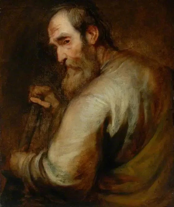Un hombre apoyado en una azada - Antoine van Dyck
