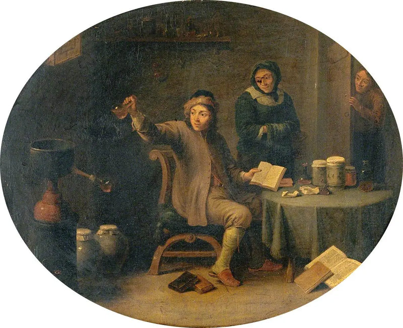 Un hombre examinando un frasco de orina - David Teniers el Joven