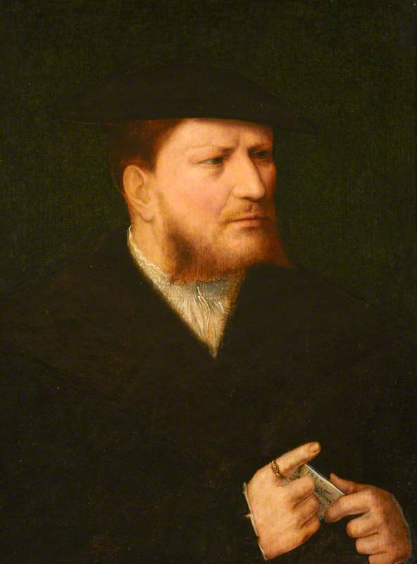 Un desconocido con una carta - Joos van Cleve