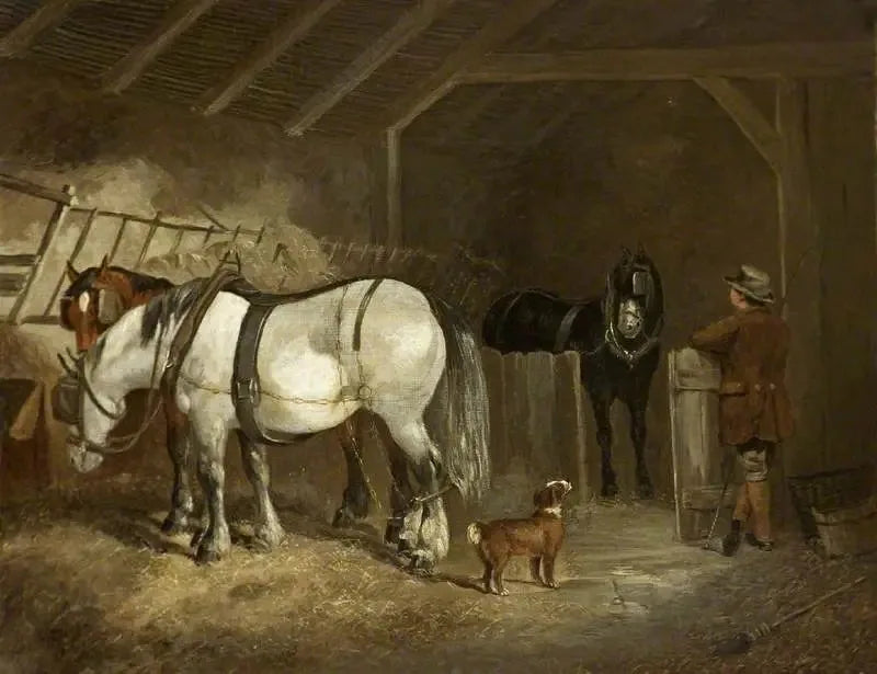 Un interior estable - John Frederick Herring, Sr.