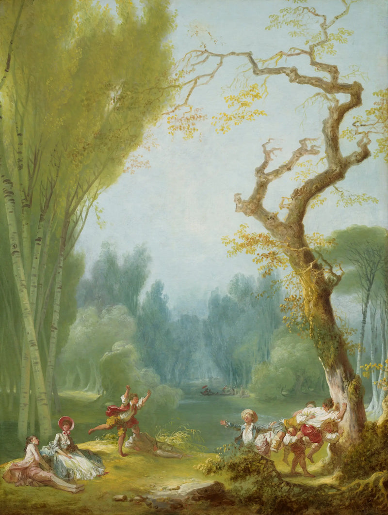 Un conjunto de caballo y jinete - Jean-Honoré Fragonard