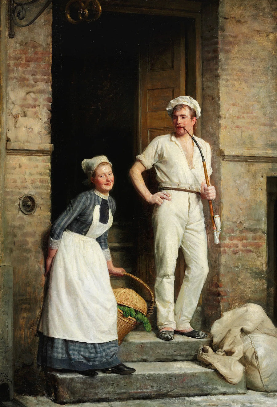 Un joven panadero se enfría - Carl Heinrich Bloch