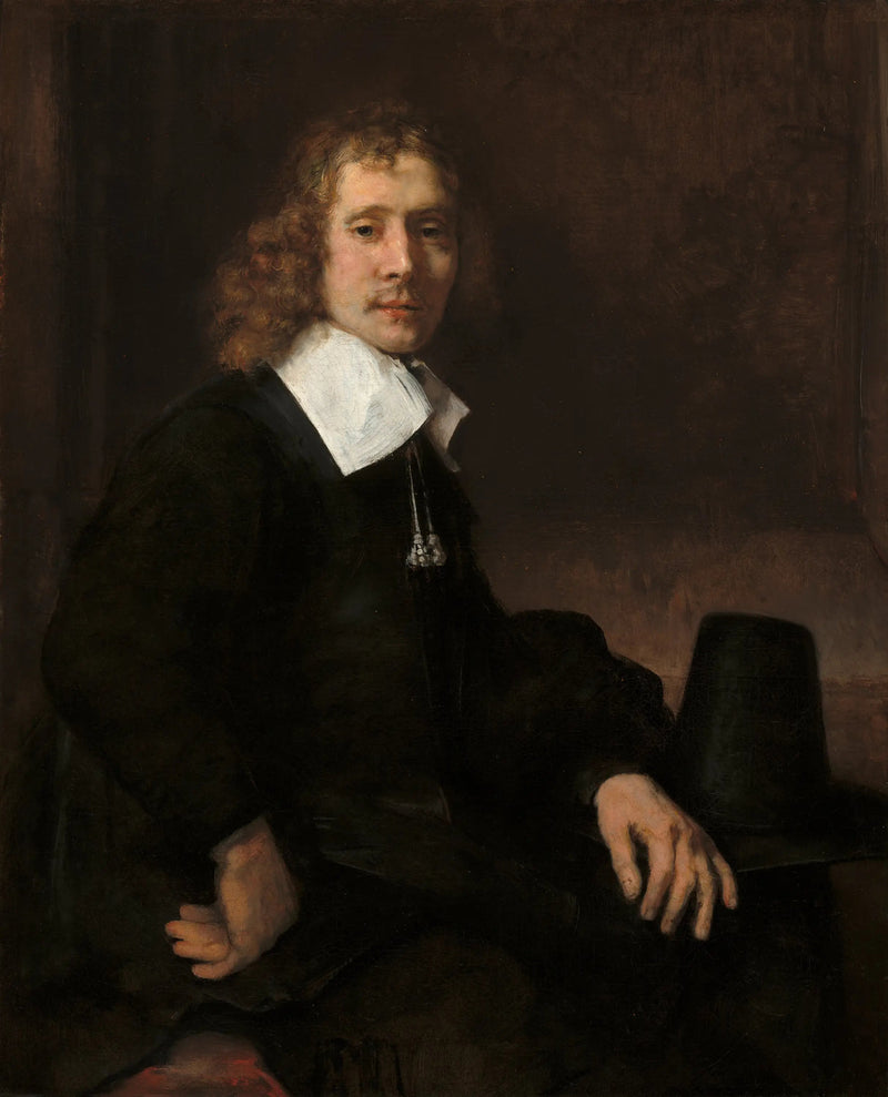 Un joven sentado a una mesa (quizás Govaert Flinck) - Rembrandt