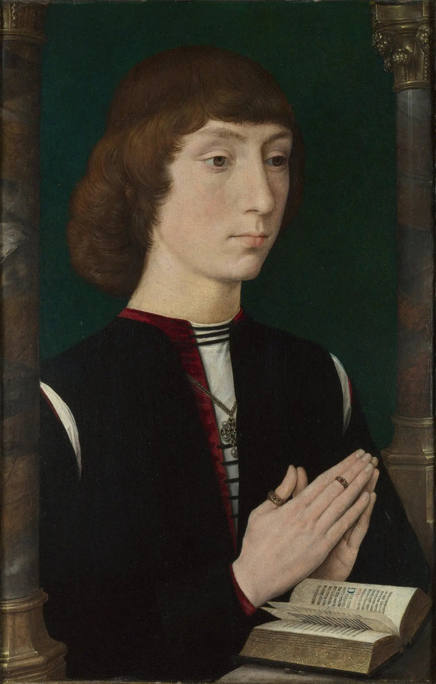 Un joven en oración - Hans Memling
